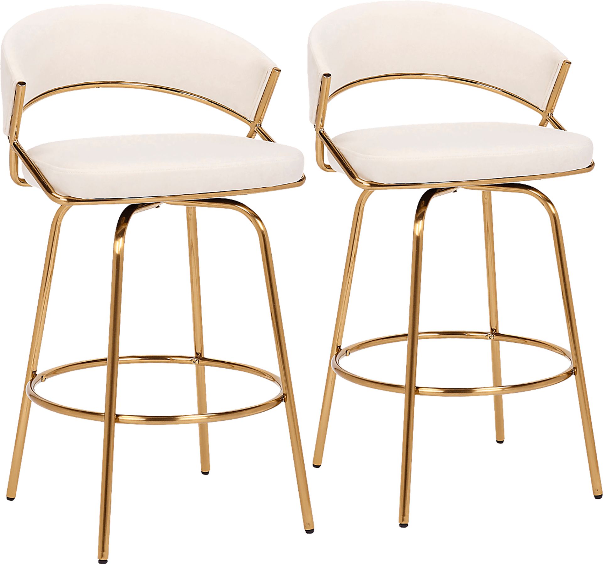 Harborson Cream Counter Height Stool, Set of 2 - Image 1