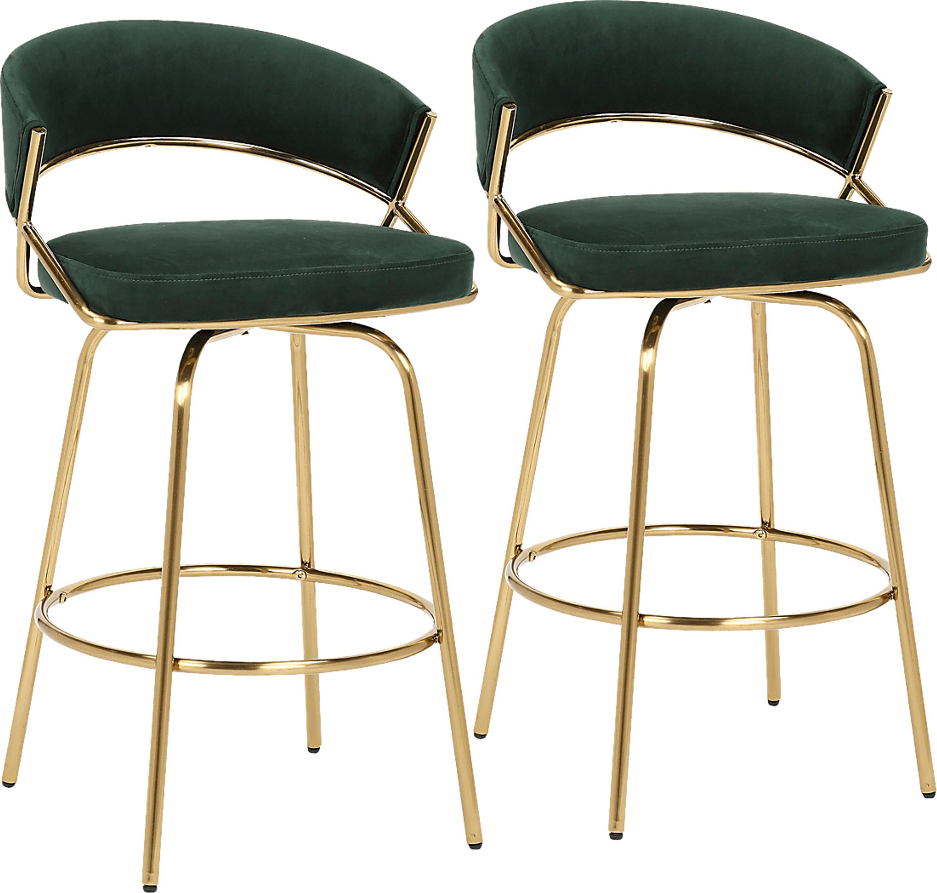 Harborson Green Counter Height Stool, Set of 2 - Image 1
