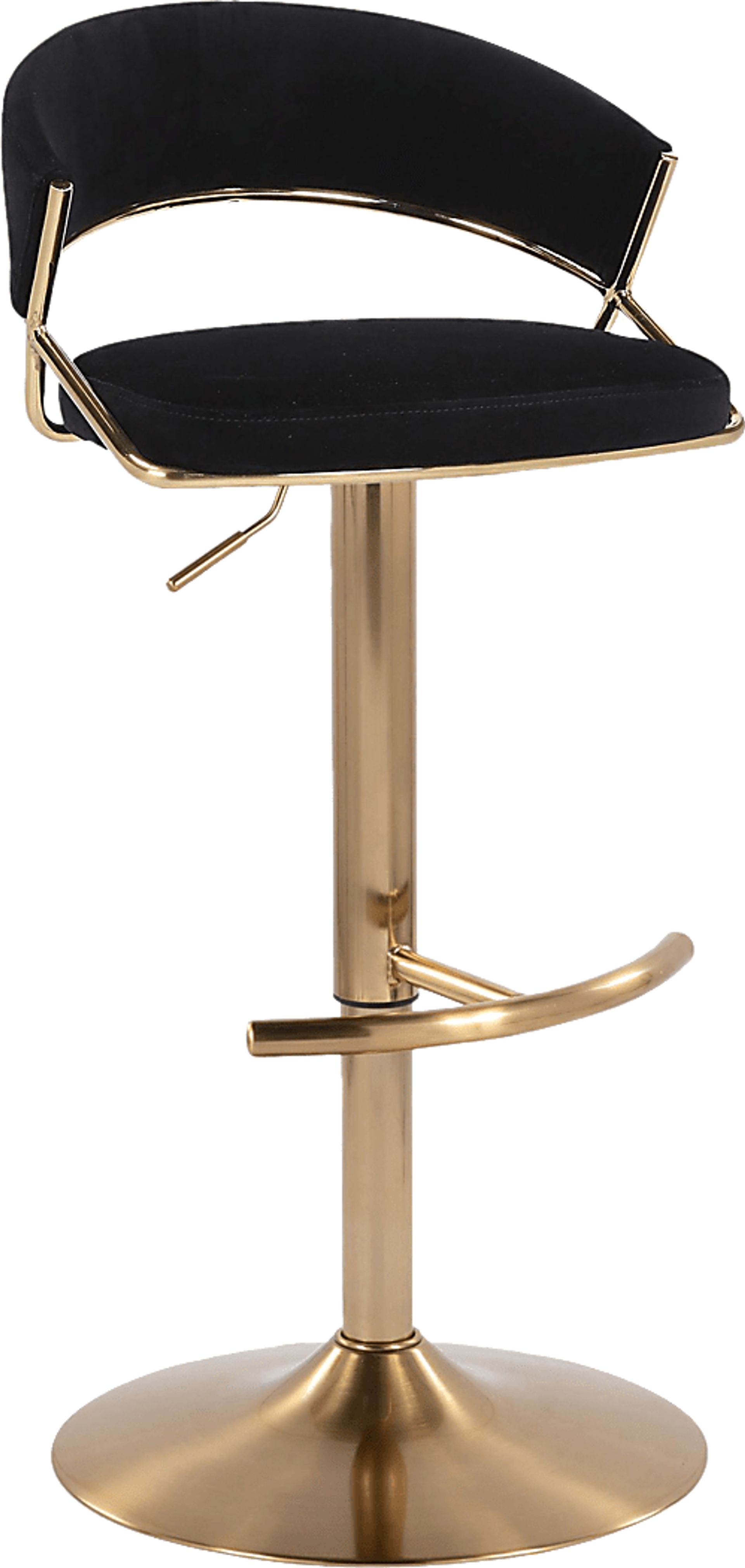 Harborson II Black Adjustable Swivel Barstool, Set of 2 - Image 6