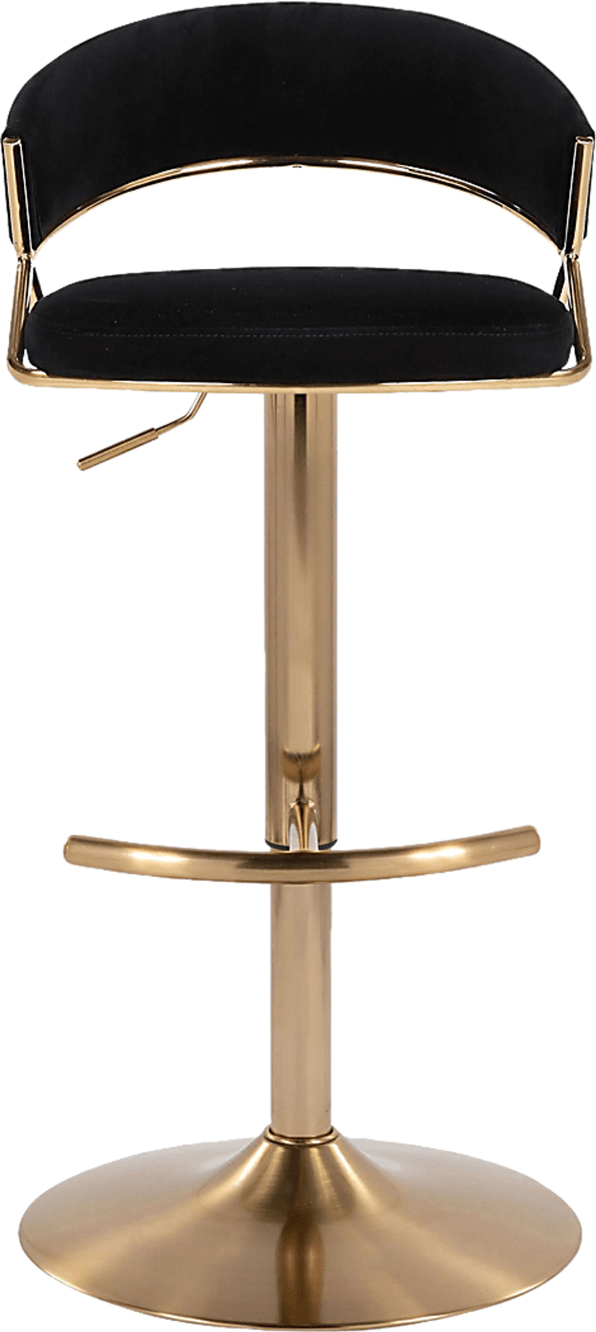 Harborson II Black Adjustable Swivel Barstool, Set of 2 - Image 8