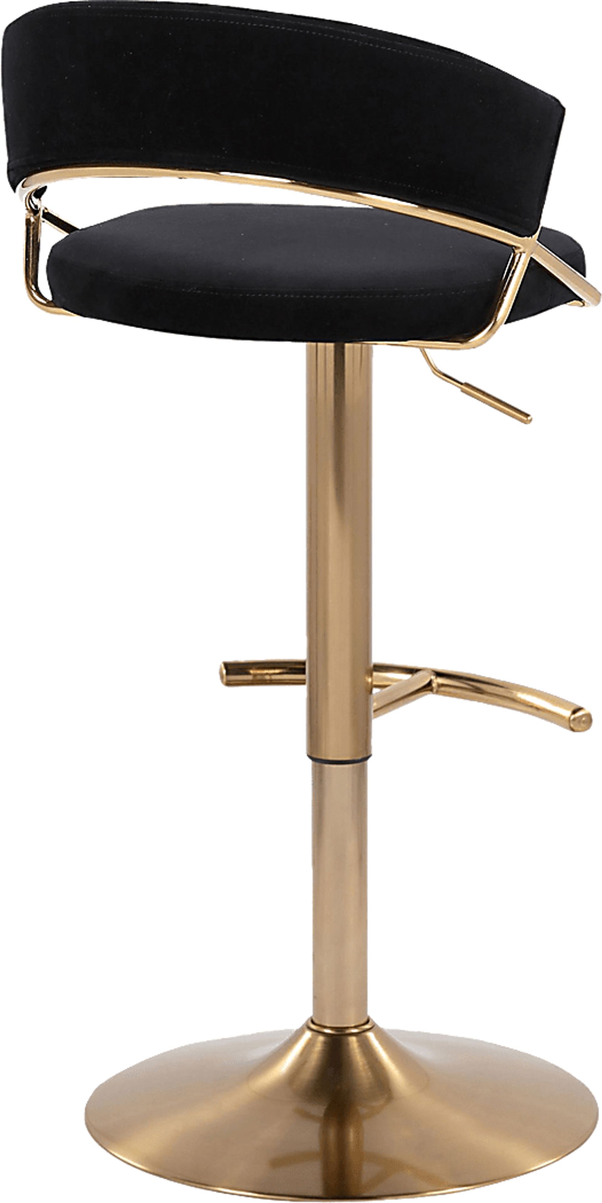 Harborson II Black Adjustable Swivel Barstool, Set of 2 - Image 9