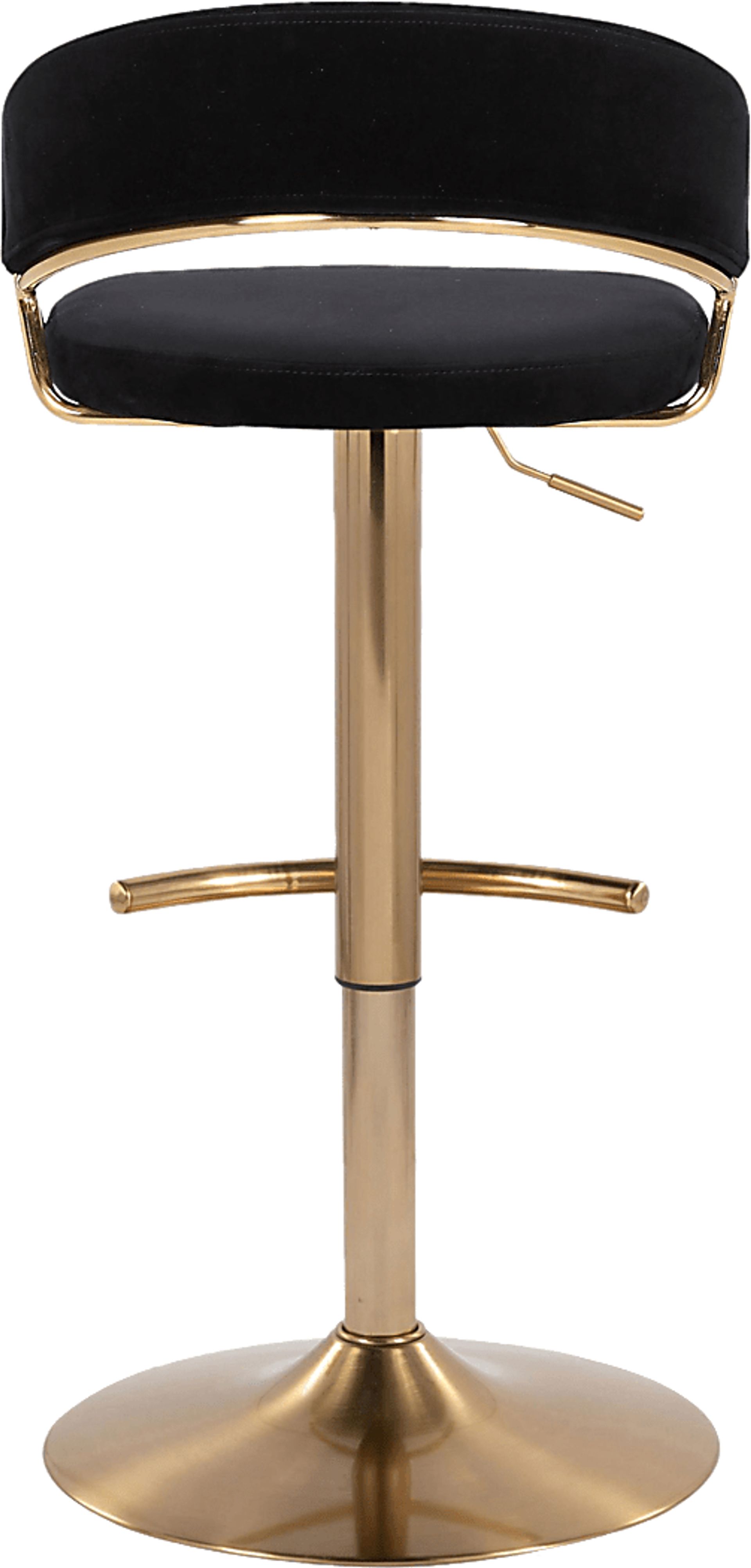 Harborson II Black Adjustable Swivel Barstool, Set of 2 - Image 10