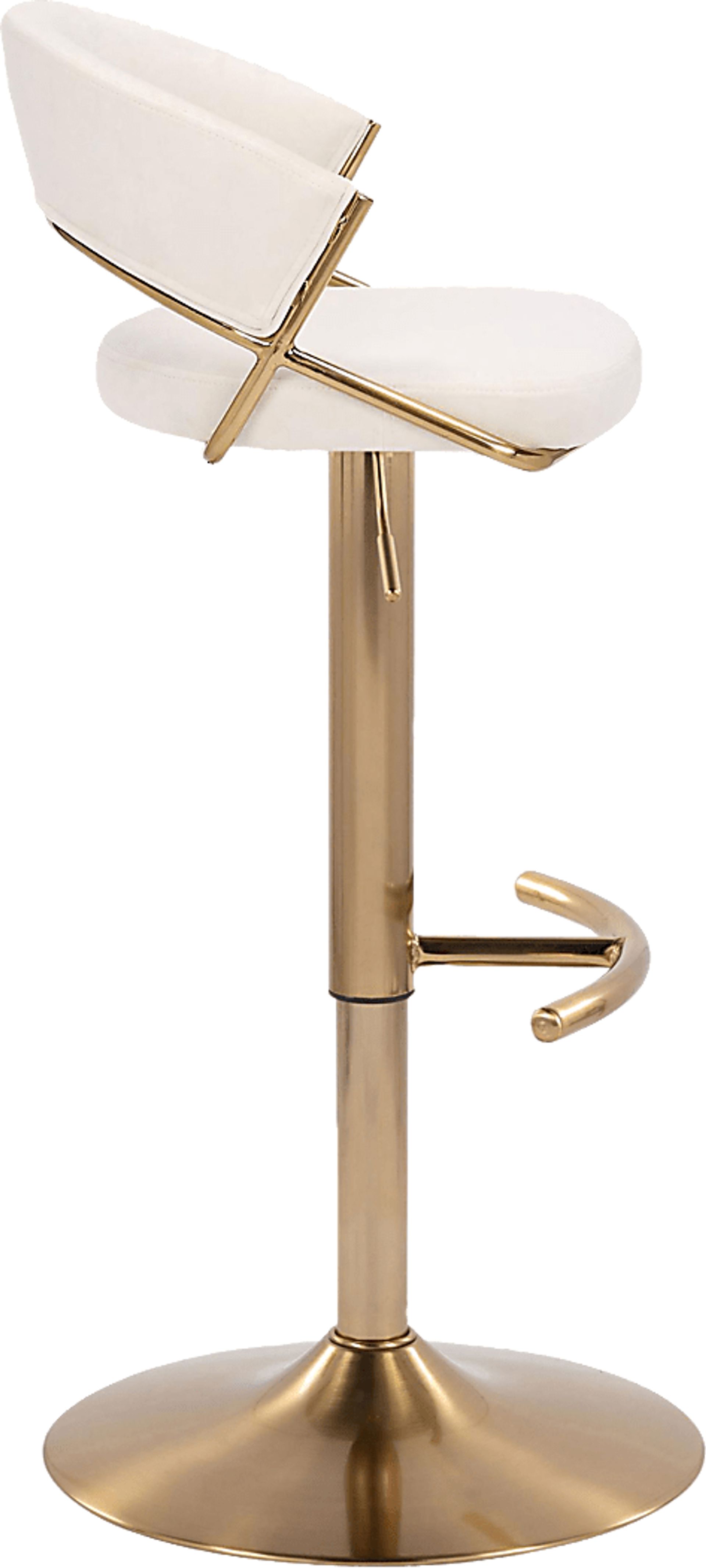 Harborson II Cream Adjustable Swivel Barstool, Set of 2 - Image 6