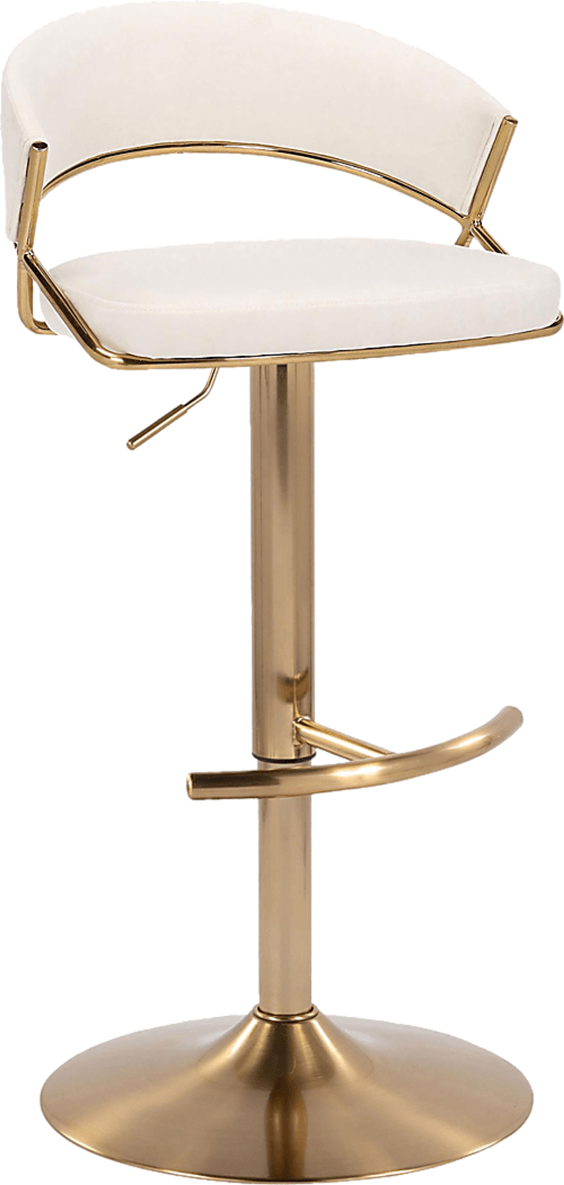 Harborson II Cream Adjustable Swivel Barstool, Set of 2 - Image 7