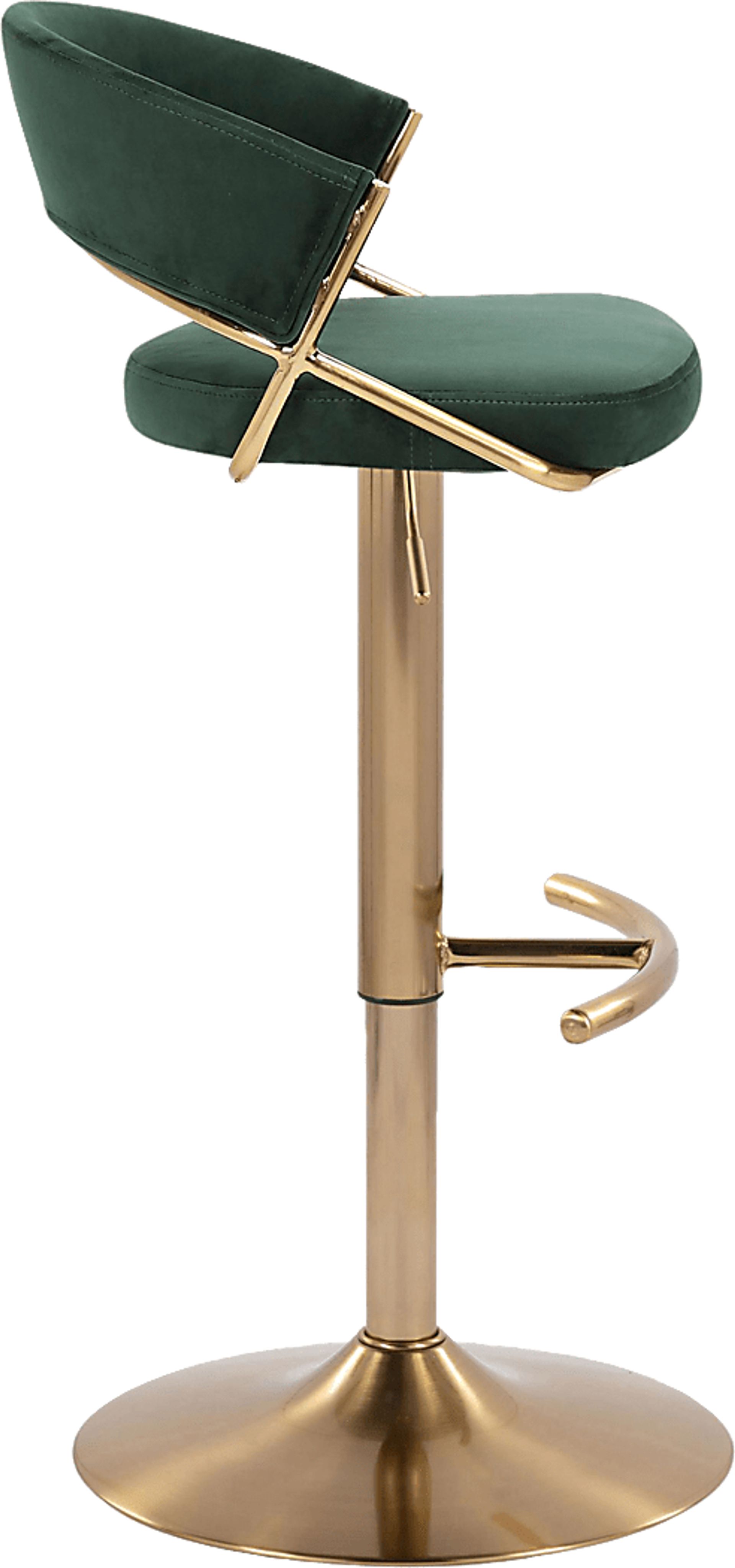 Harborson II Green Adjustable Swivel Barstool, Set of 2 - Image 6