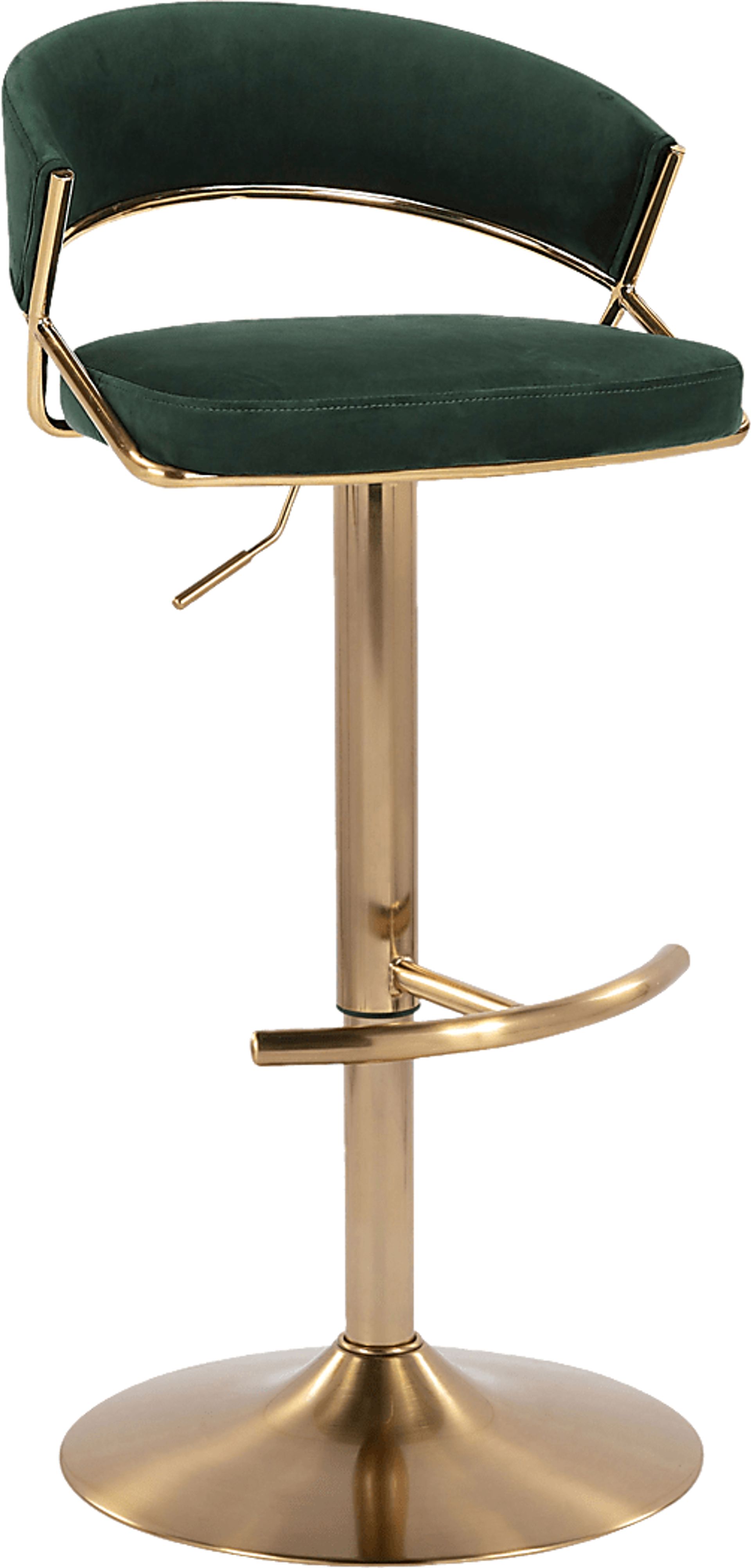 Harborson II Green Adjustable Swivel Barstool, Set of 2 - Image 7