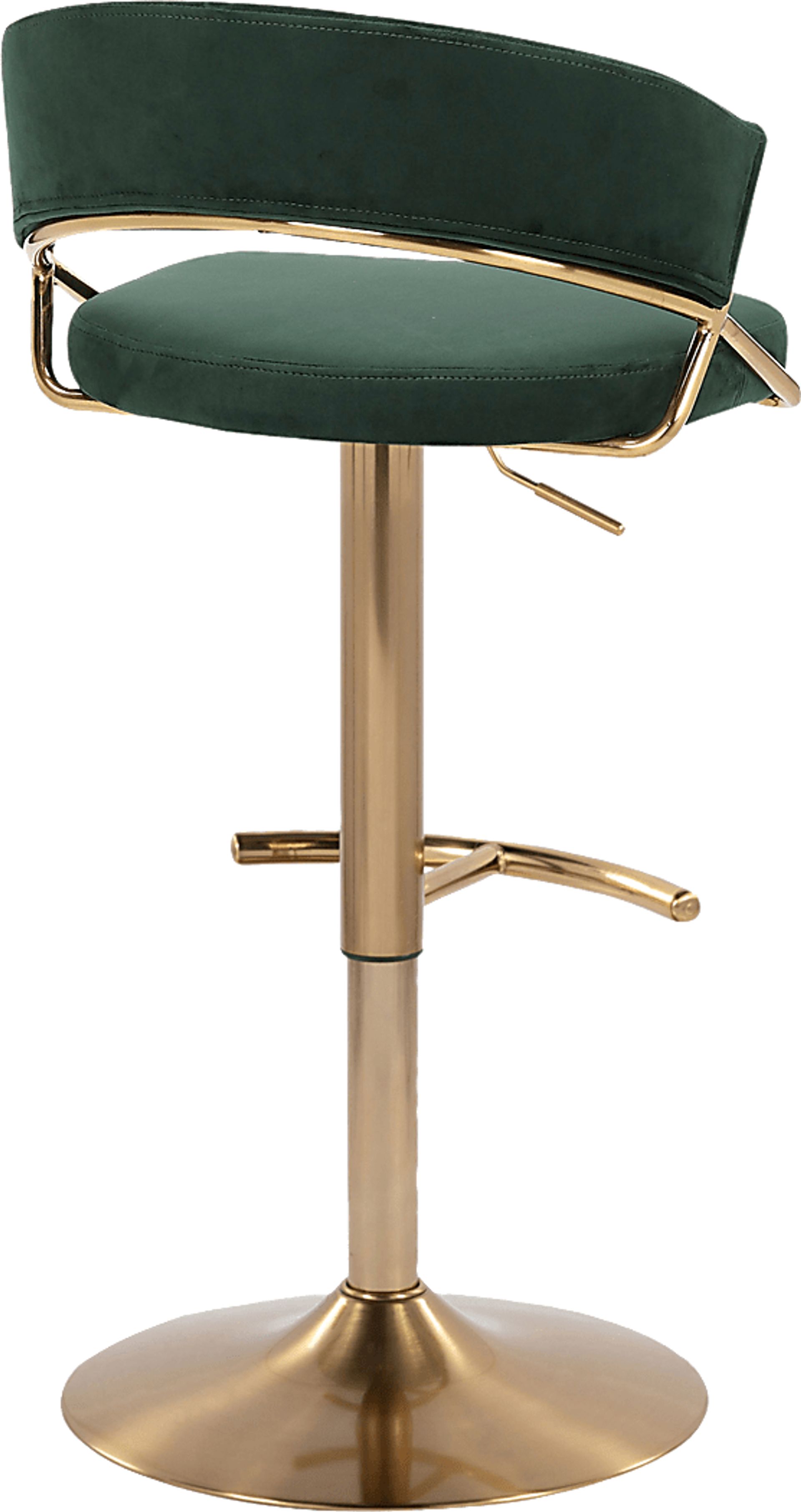 Harborson II Green Adjustable Swivel Barstool, Set of 2 - Image 9