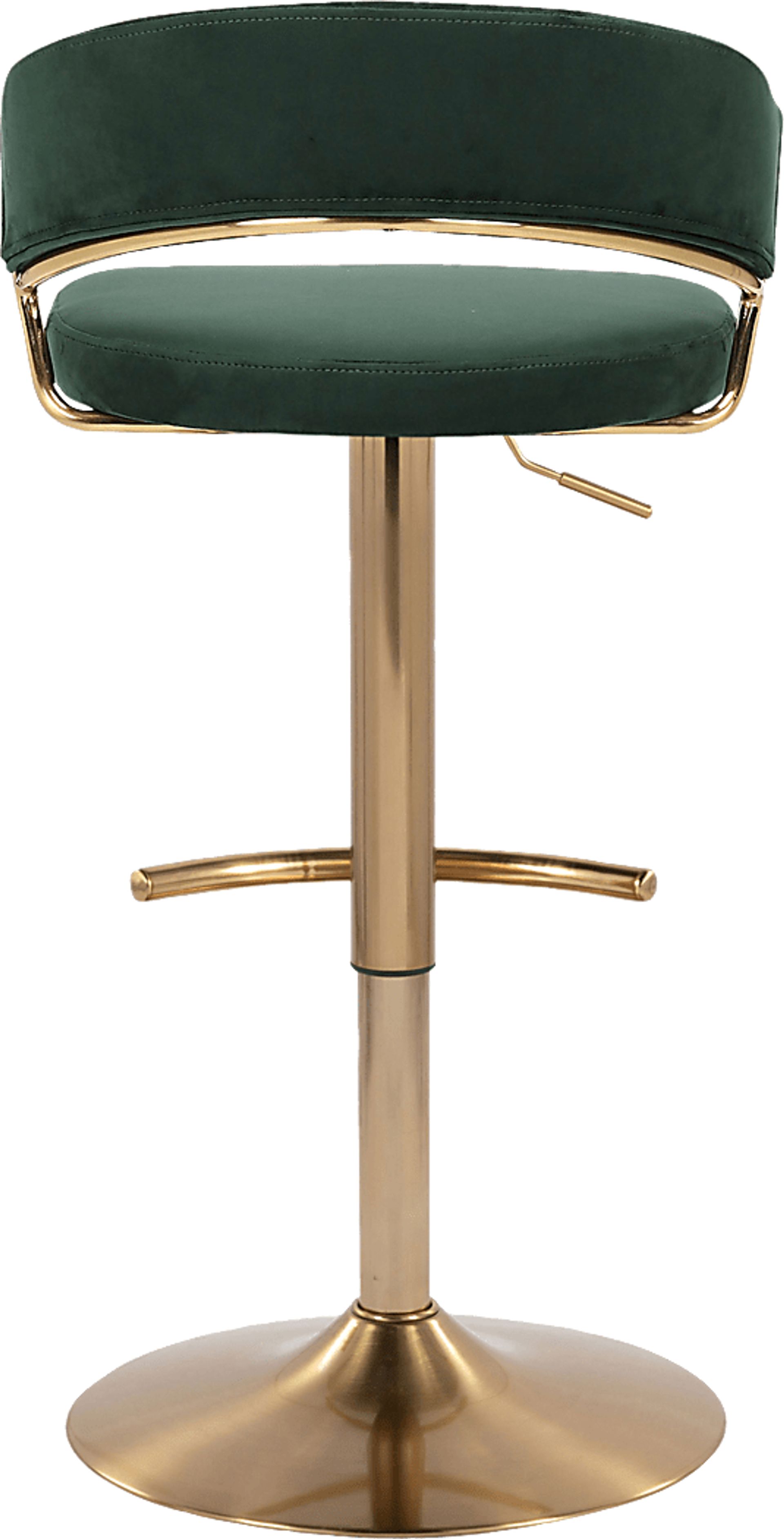 Harborson II Green Adjustable Swivel Barstool, Set of 2 - Image 10