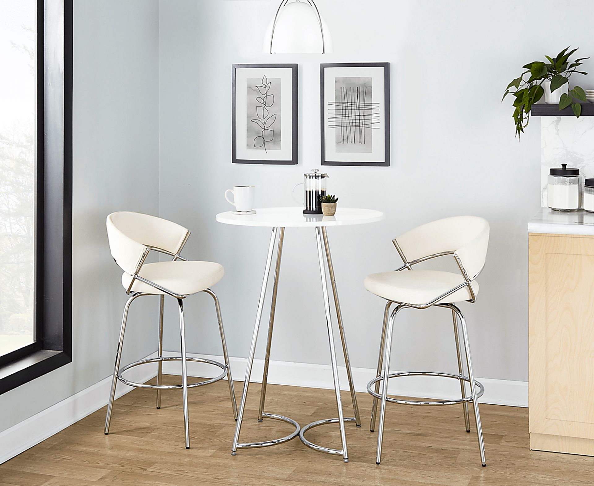 Harborson IV White Counter Height Stool, Set of 2 - Image 7