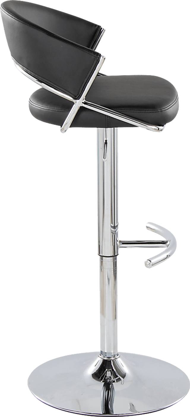 Harborson V Black Adjustable Swivel Barstool, Set of 2 - Thumbnail - Image 7