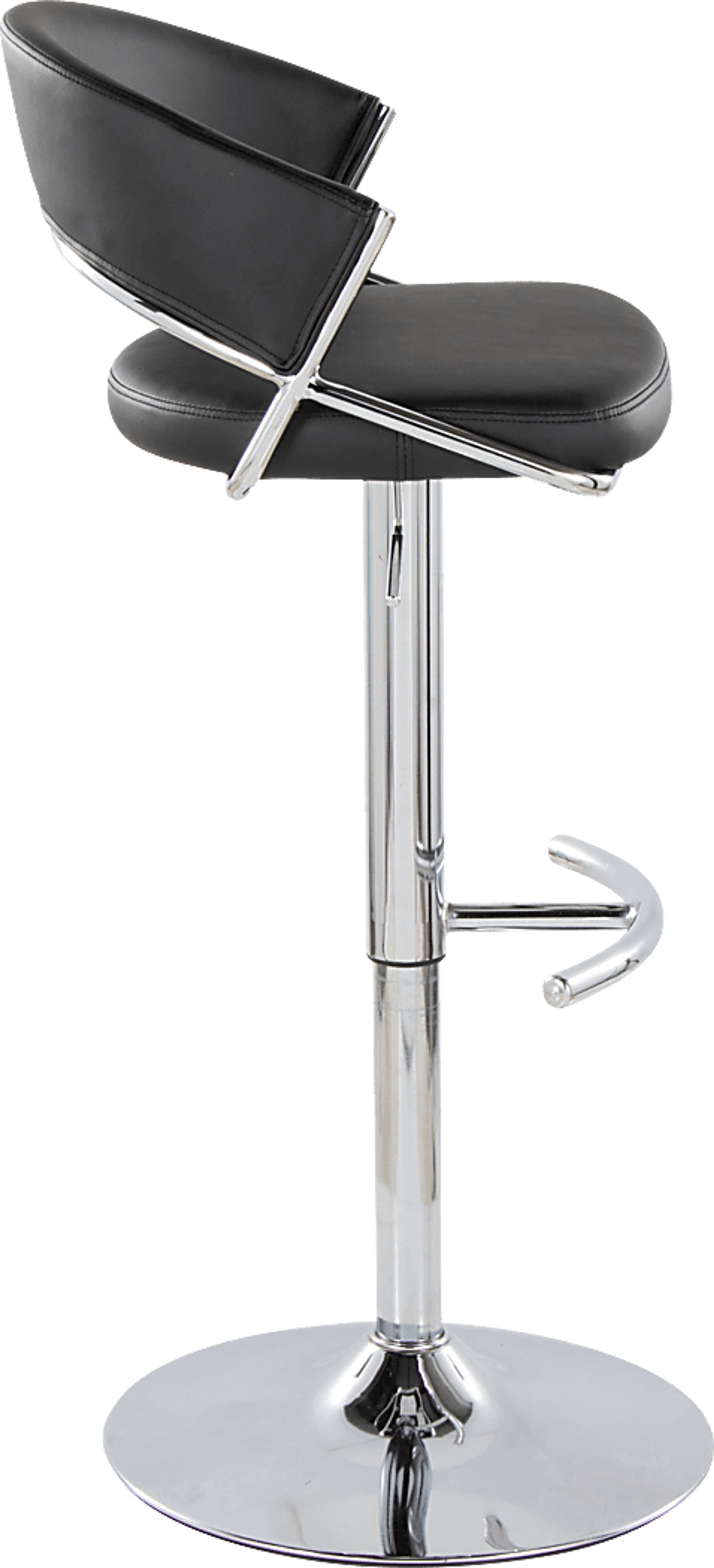 Harborson V Black Adjustable Swivel Barstool, Set of 2 - Image 7