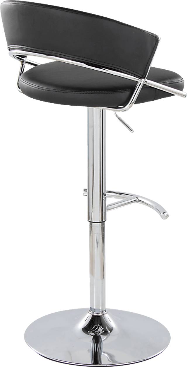 Harborson V Black Adjustable Swivel Barstool, Set of 2 - Thumbnail - Image 8