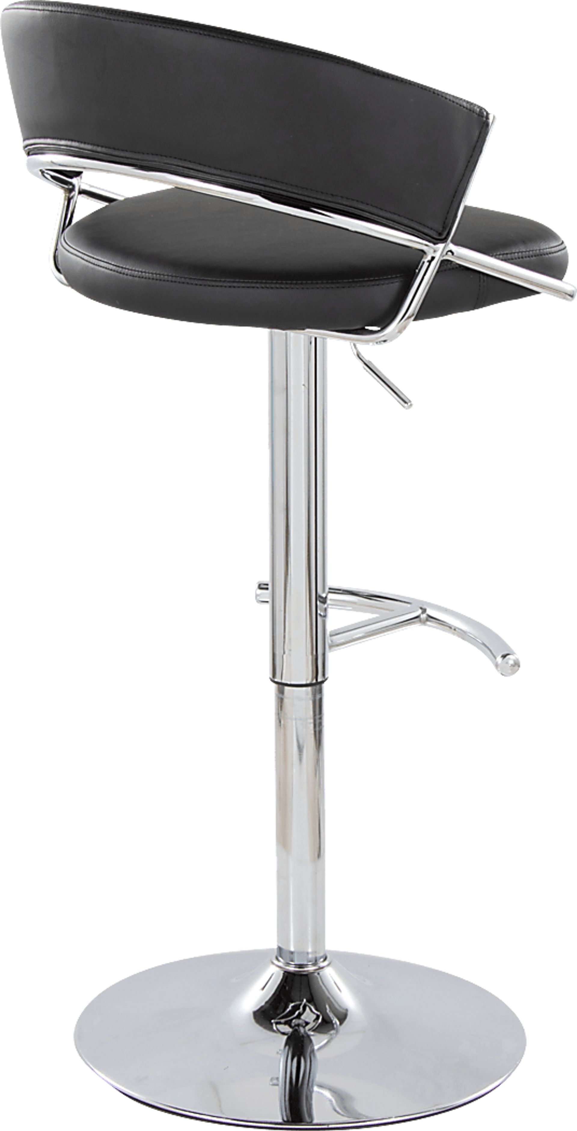 Harborson V Black Adjustable Swivel Barstool, Set of 2 - Image 8