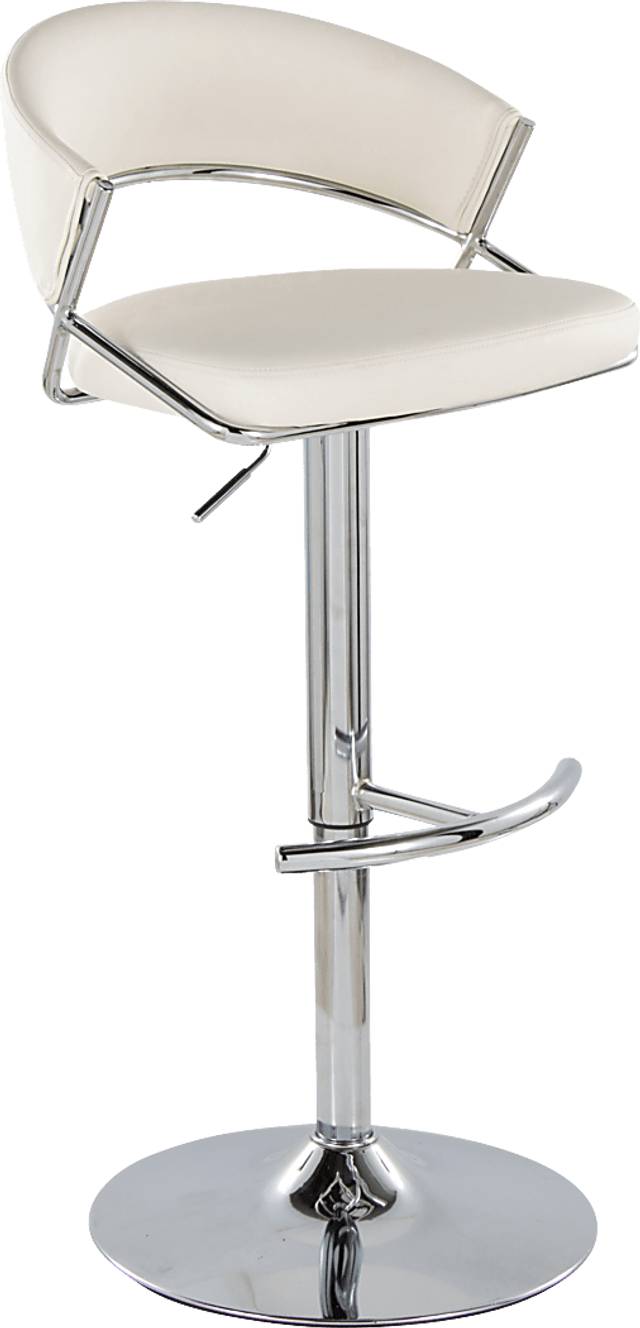 Harborson V White Adjustable Swivel Barstool, Set of 2 - Thumbnail - Image 6