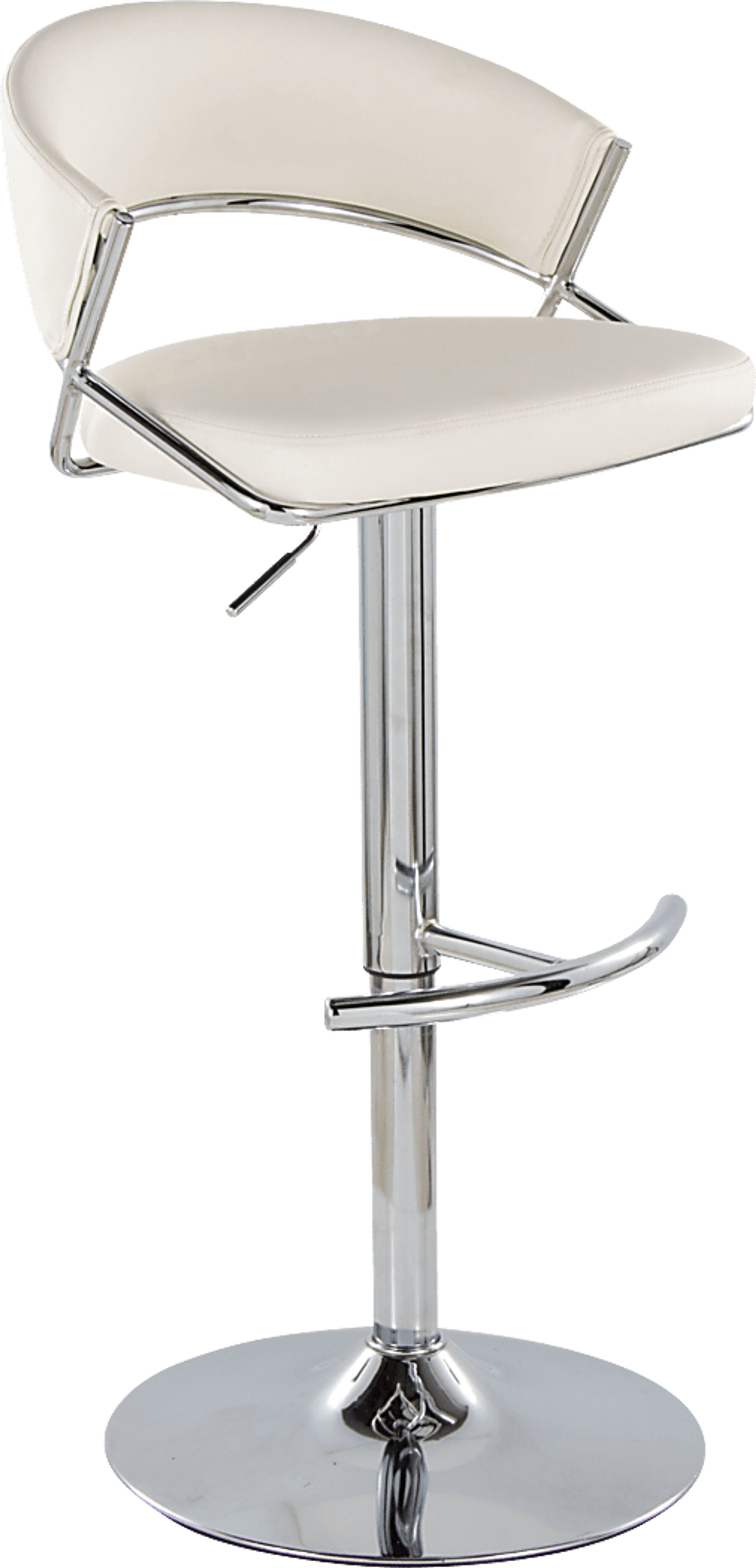 Harborson V White Adjustable Swivel Barstool, Set of 2 - Image 6
