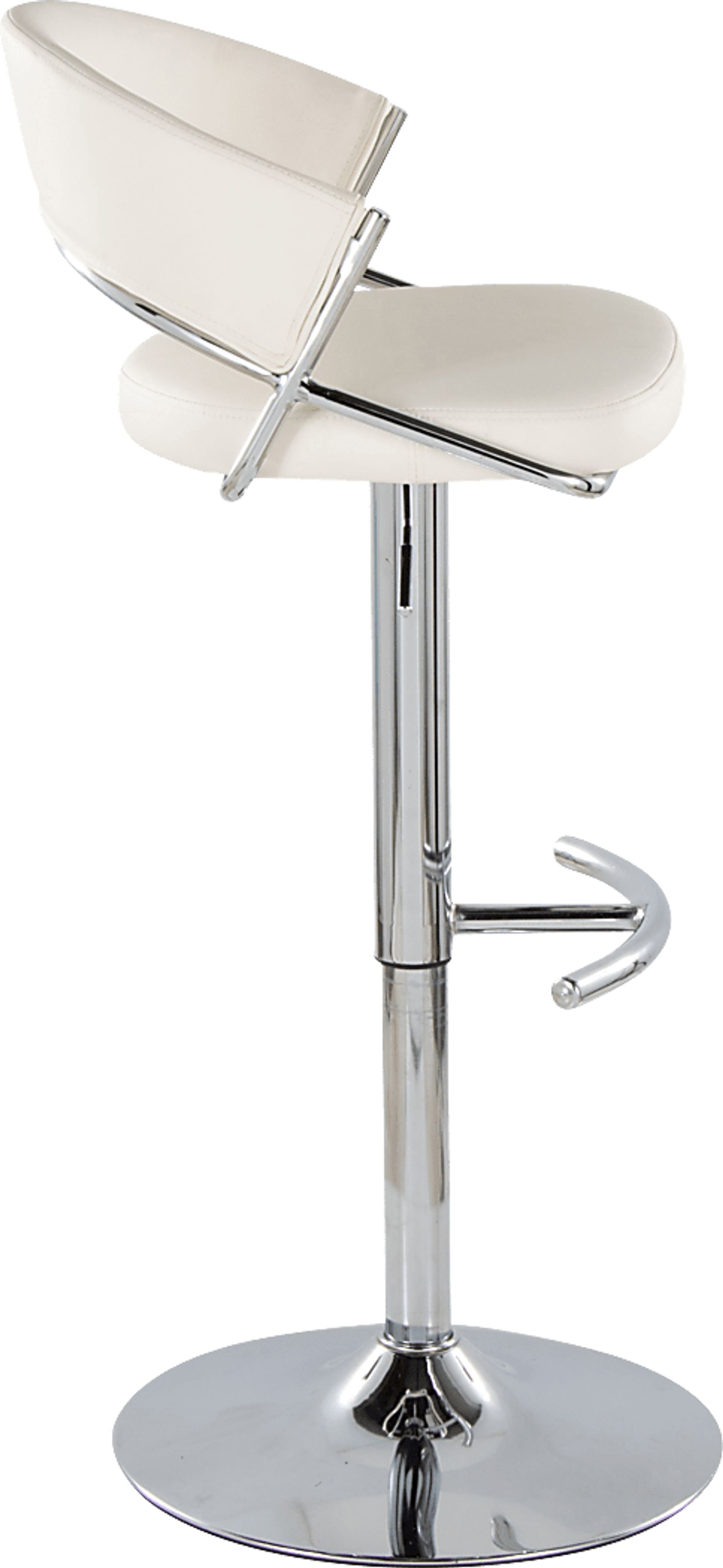 Harborson V White Adjustable Swivel Barstool, Set of 2 - Image 7