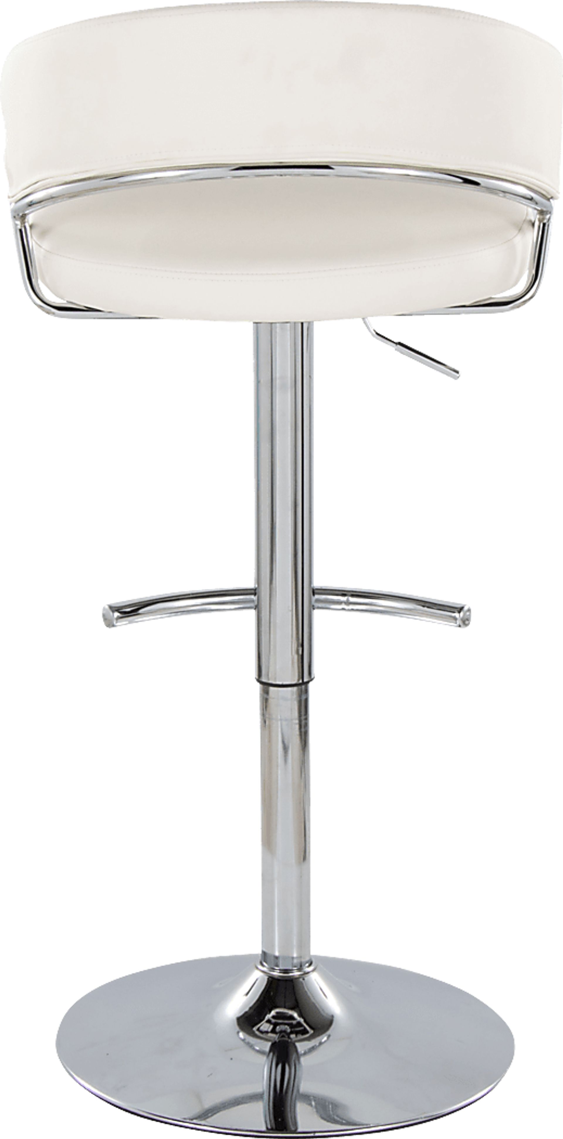 Harborson V White Adjustable Swivel Barstool, Set of 2 - Image 9