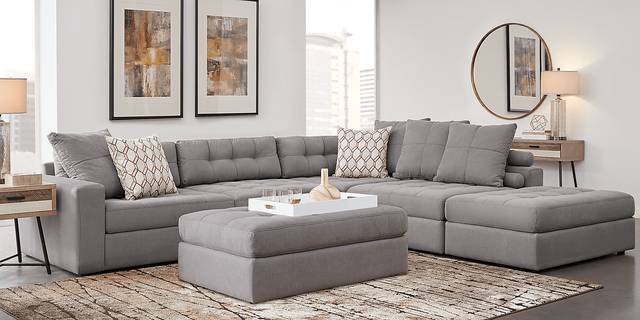 Harbour City Monterey Bay Gray 7 Pc Sectional Living Room - Thumbnail - Image 1