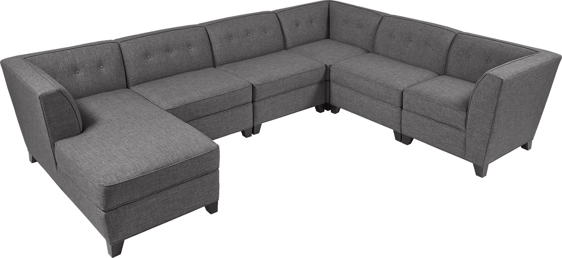 Harbour City San Marino Dark Gray 6 Pc Sectional - Image 2