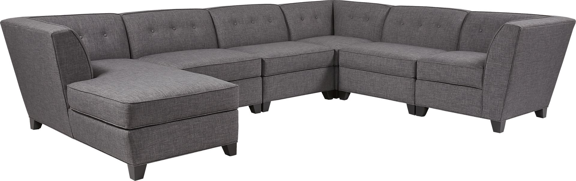 Harbour City San Marino Dark Gray 6 Pc Sectional - Image 1