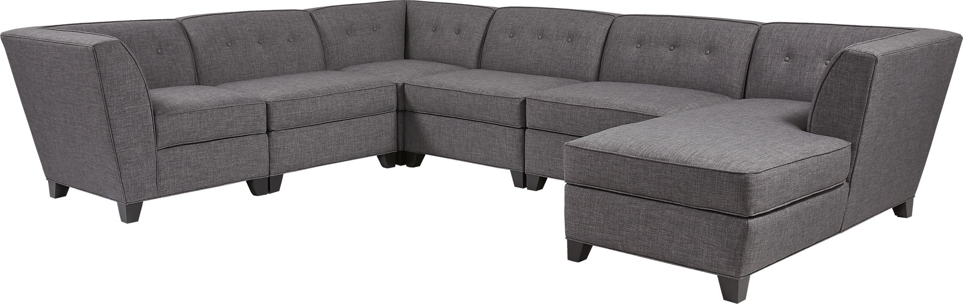 Harbour City San Marino Dark Gray 6 Pc Sectional - Image 1