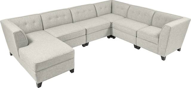 Harbour City San Marino Dove Gray 6 Pc Sectional - Thumbnail - Image 3