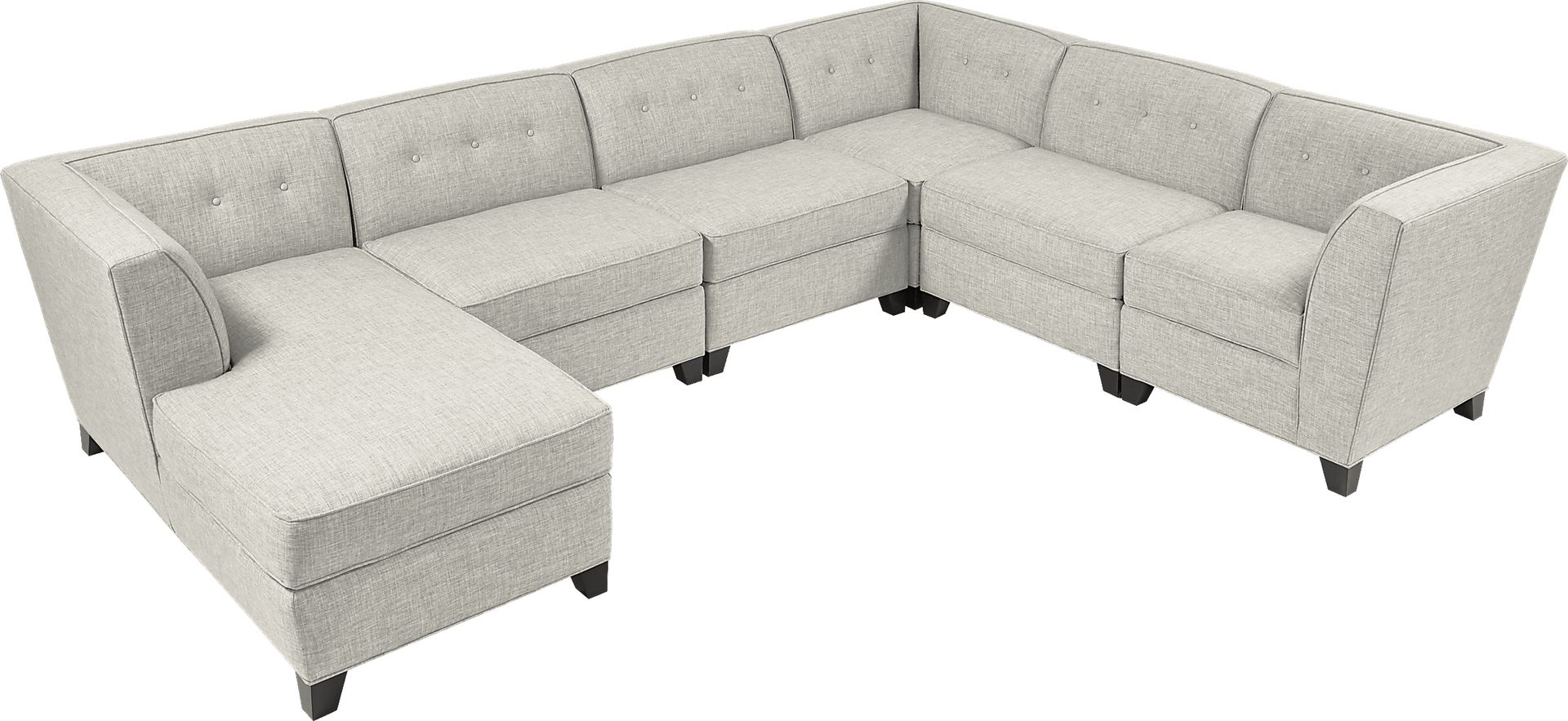 Harbour City San Marino Dove Gray 6 Pc Sectional - Image 3