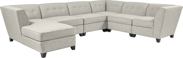 Harbour City San Marino Dove Gray 6 Pc Sectional - Thumbnail - Image 1