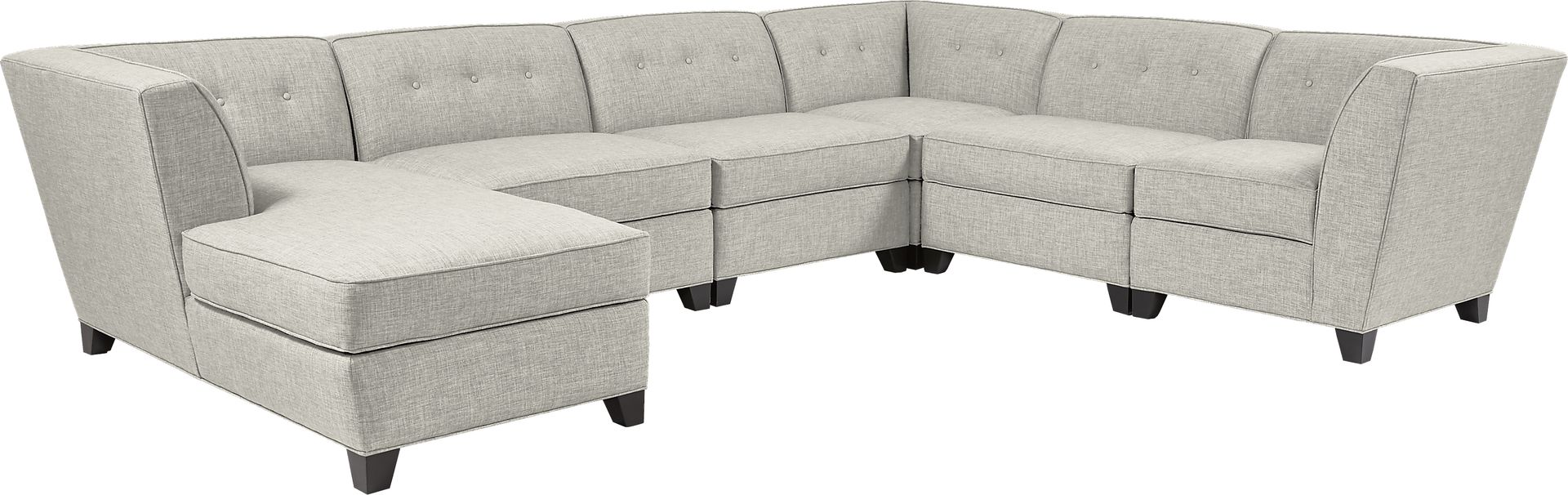 Harbour City San Marino Dove Gray 6 Pc Sectional - Image 1