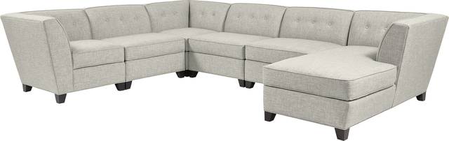 Harbour City San Marino Dove Gray 6 Pc Sectional - Thumbnail - Image 1
