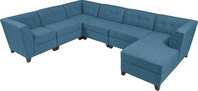 Harbour City San Marino Teal 6 Pc Sectional - Thumbnail - Image 3
