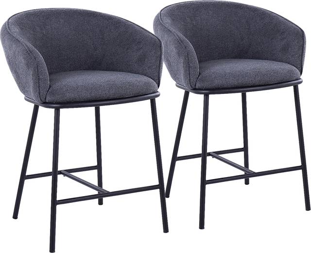 Harcort Charcoal Counter Height Stool, Set of 2 - Thumbnail - Image 1