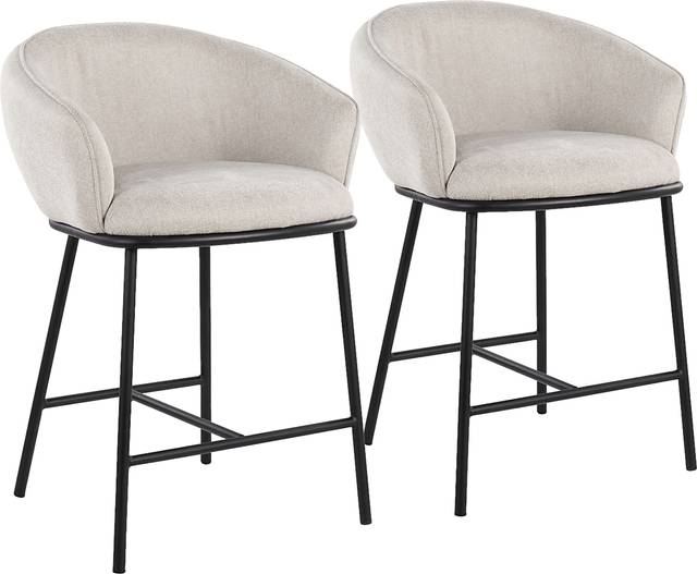 Harcort Cream Counter Height Stool, Set of 2 - Thumbnail - Image 1