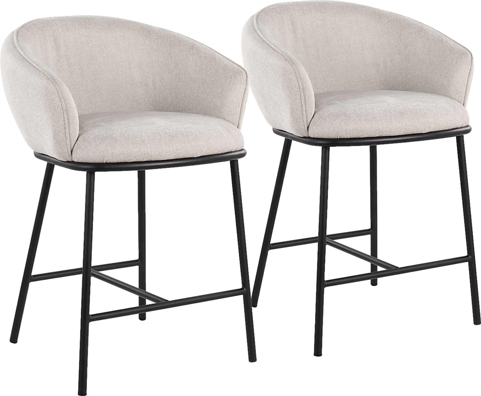 Harcort Cream Counter Height Stool, Set of 2 - Image 1