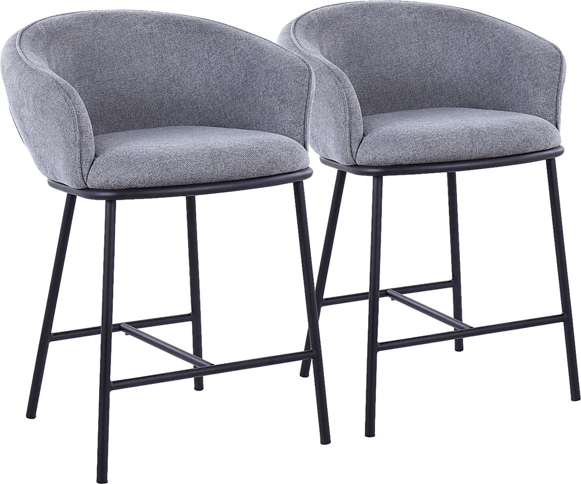 Harcort Gray Counter Height Stool, Set of 2