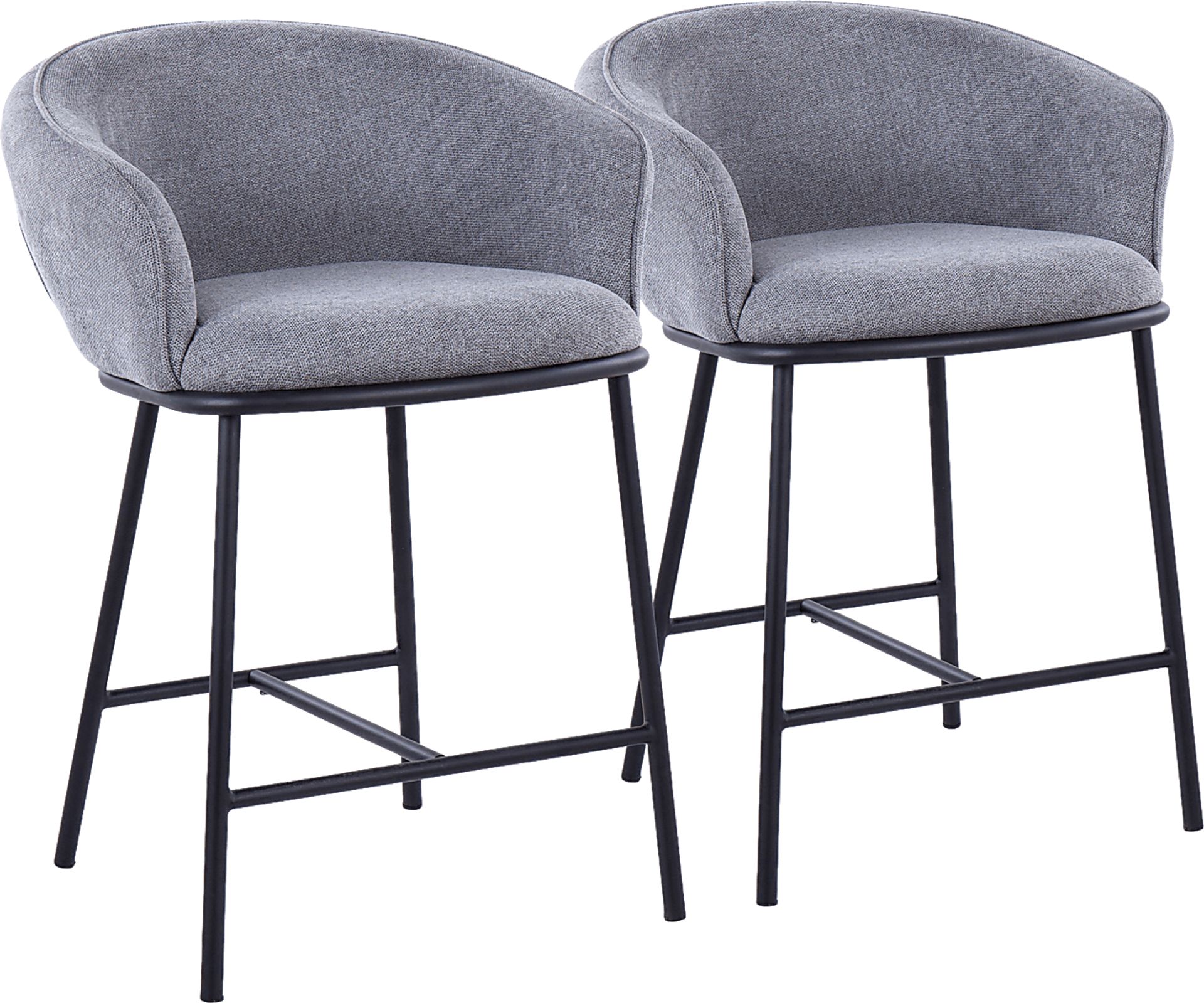 Harcort Gray Counter Height Stool, Set of 2 - Image 1