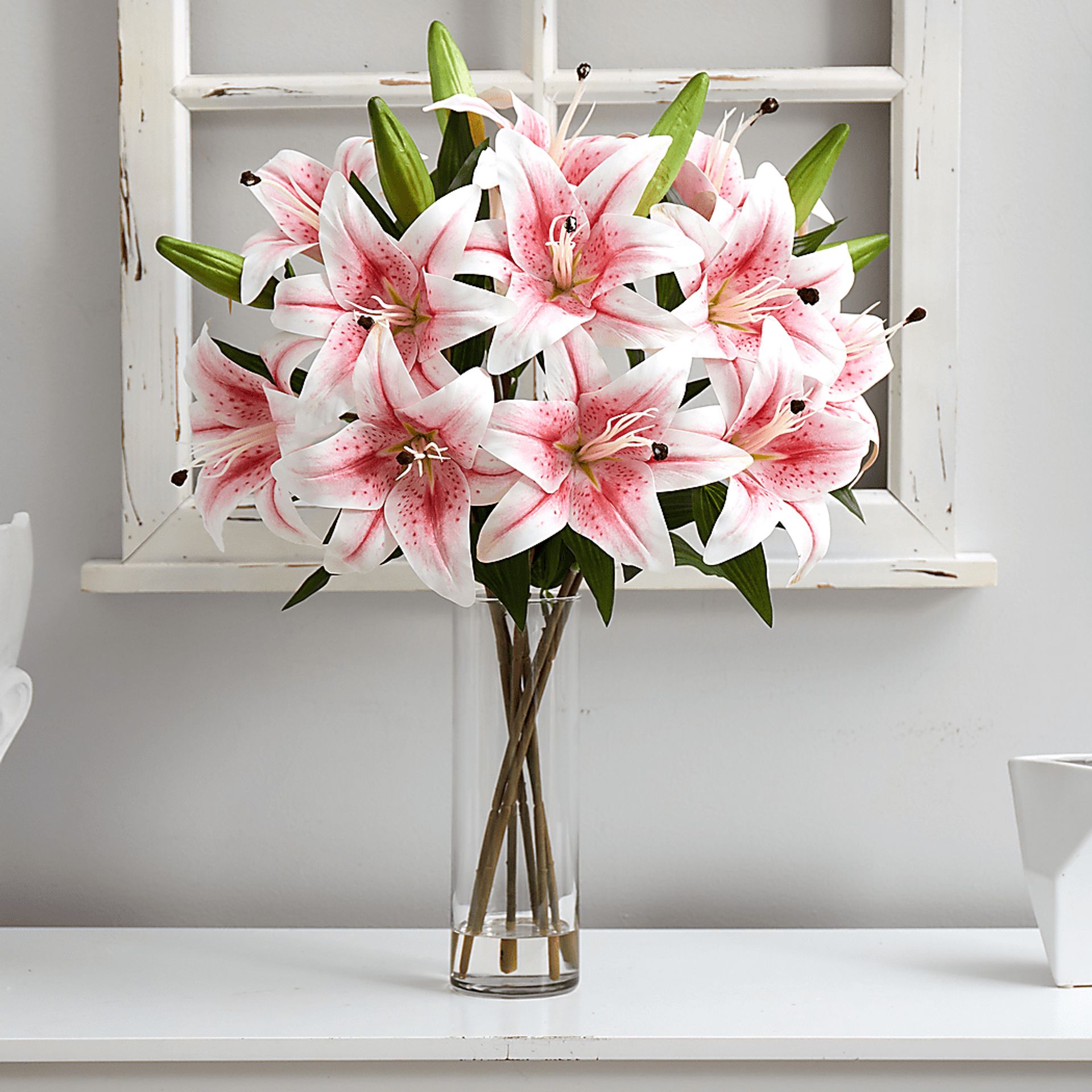 Harcross Pink Floral Arrangement with Vase - Image 3