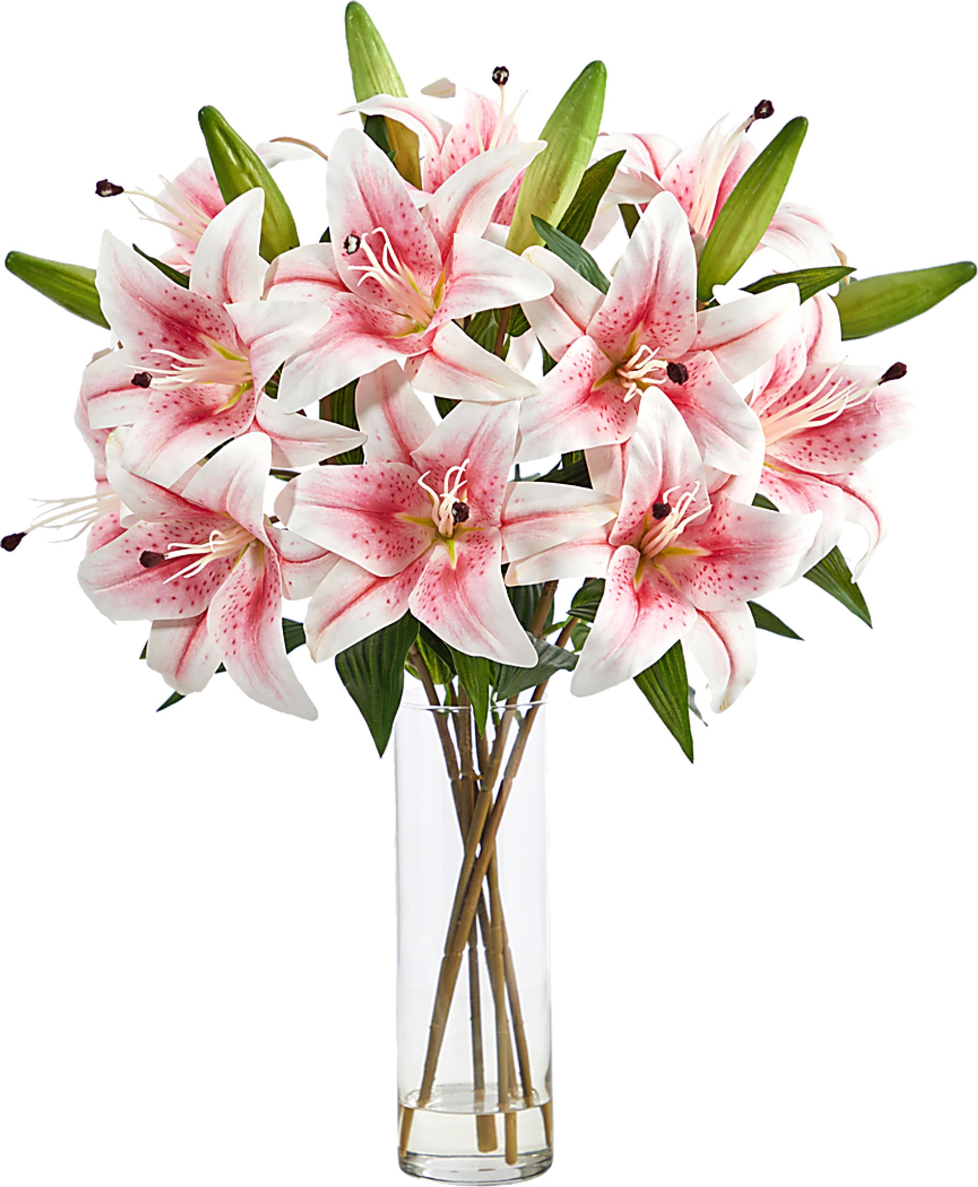 Harcross Pink Floral Arrangement with Vase - Image 1