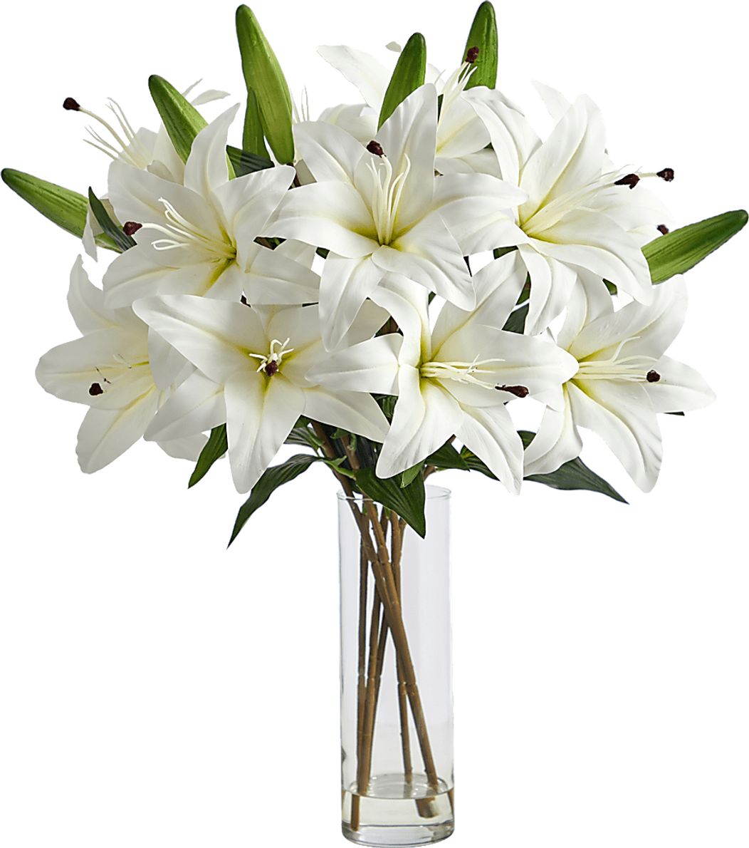 Harcross White Floral Arrangement with Vase