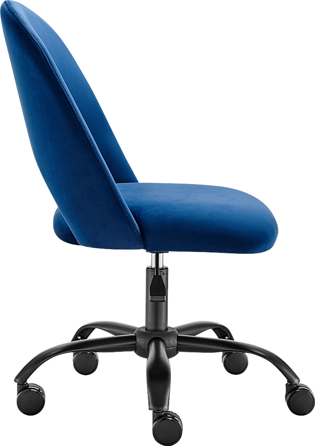 Hardesty Blue Velvet Plush Desk Chair Rooms to Go