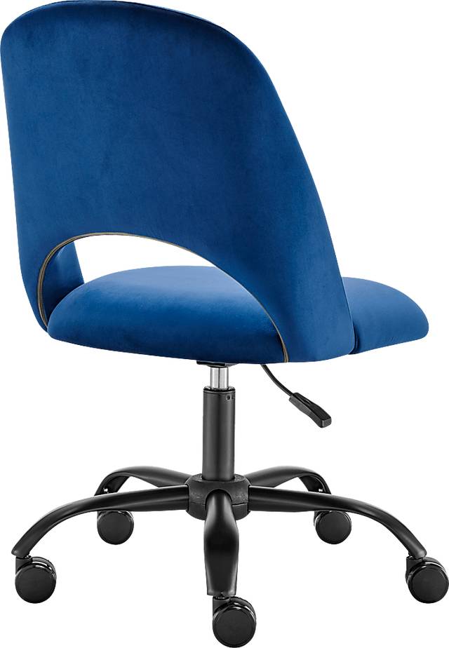 Hardesty Blue Office Chair - Thumbnail - Image 5