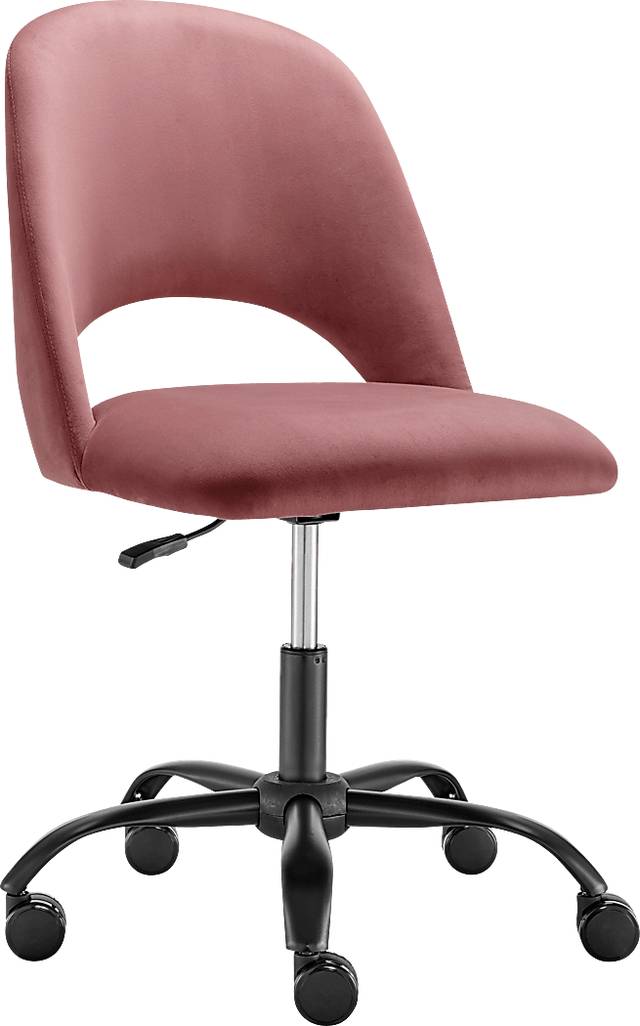 Hardesty Pink Office Chair - Thumbnail - Image 4