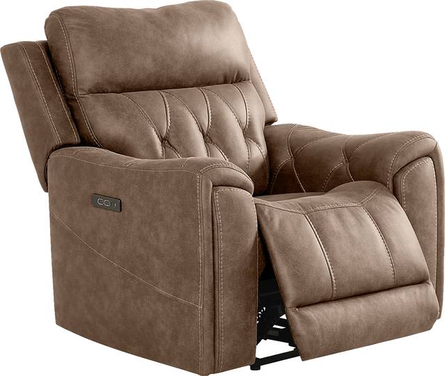 Hardwick Brown Dual Power Recliner - Thumbnail - Image 1