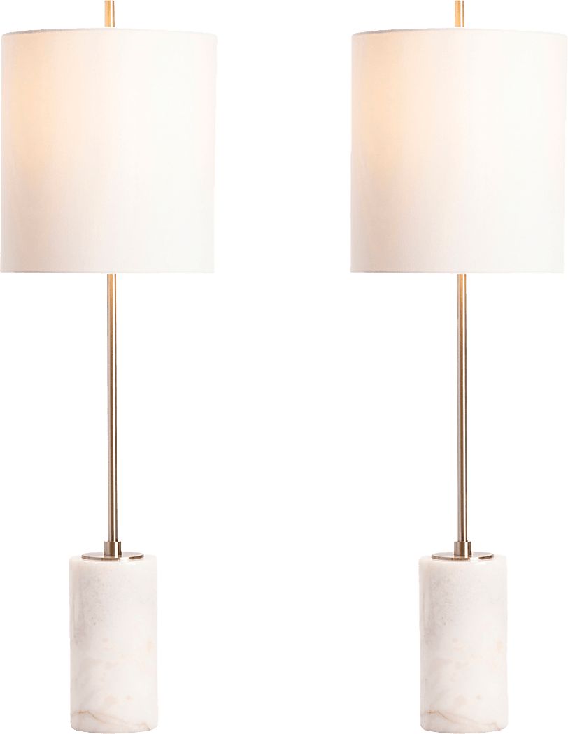 Hare Lane White Table Lamps, Set of 2