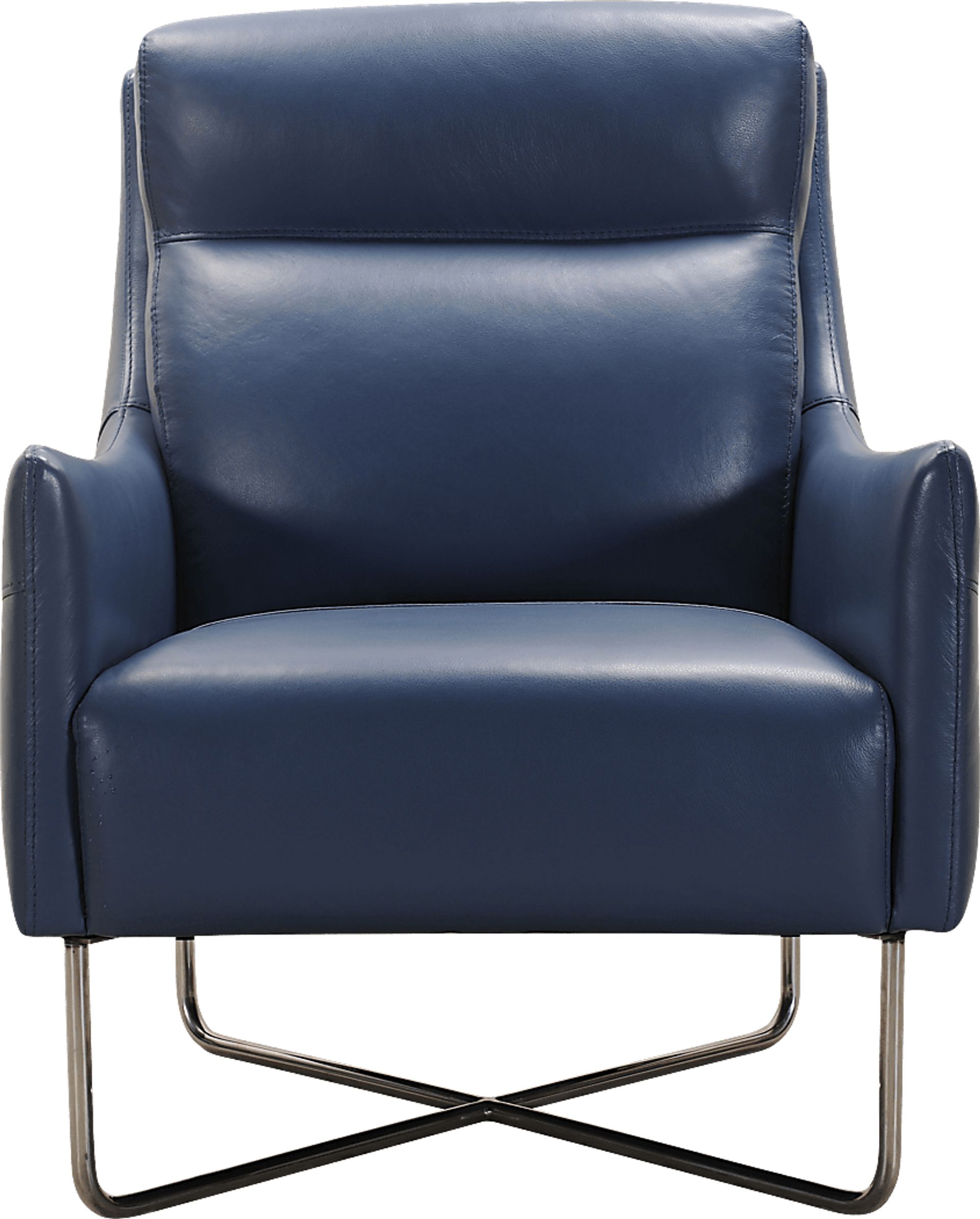 Hargan Indigo Leather Accent Chair - Image 1