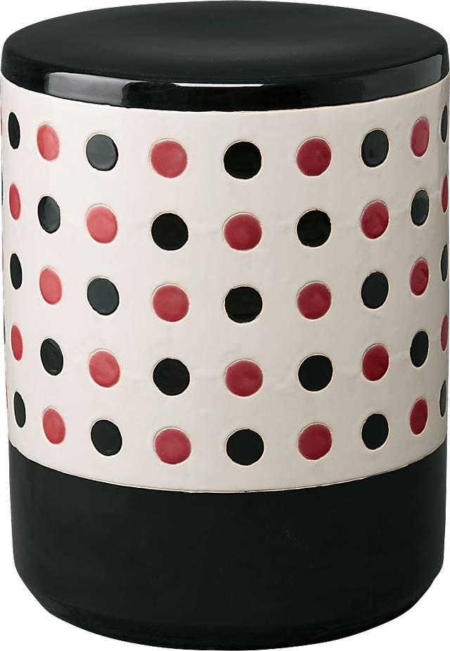 Hargett Burgundy Outdoor Stool - Thumbnail - Image 1