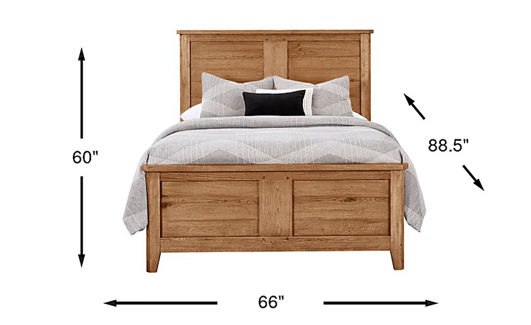 Hargrove Light Oak 3 Pc Queen Panel Bed