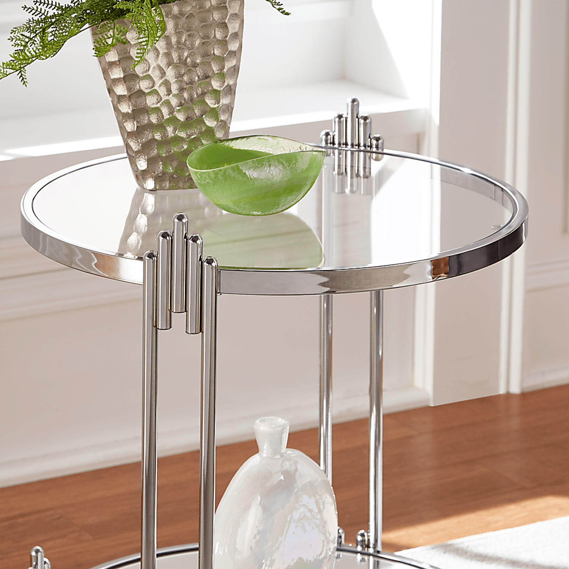Hariette Chrome Accent Table - Image 7