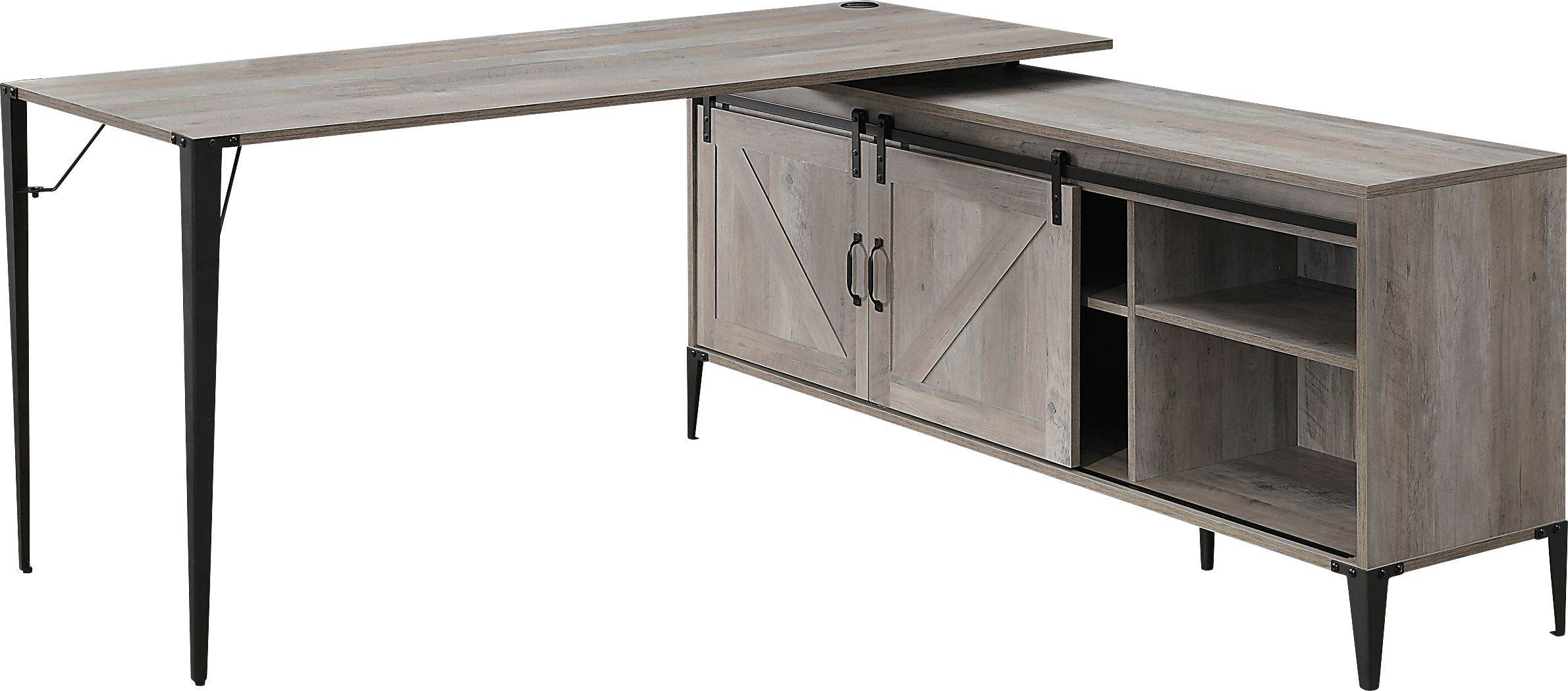 Harinette Gray Desk - Thumbnail 3