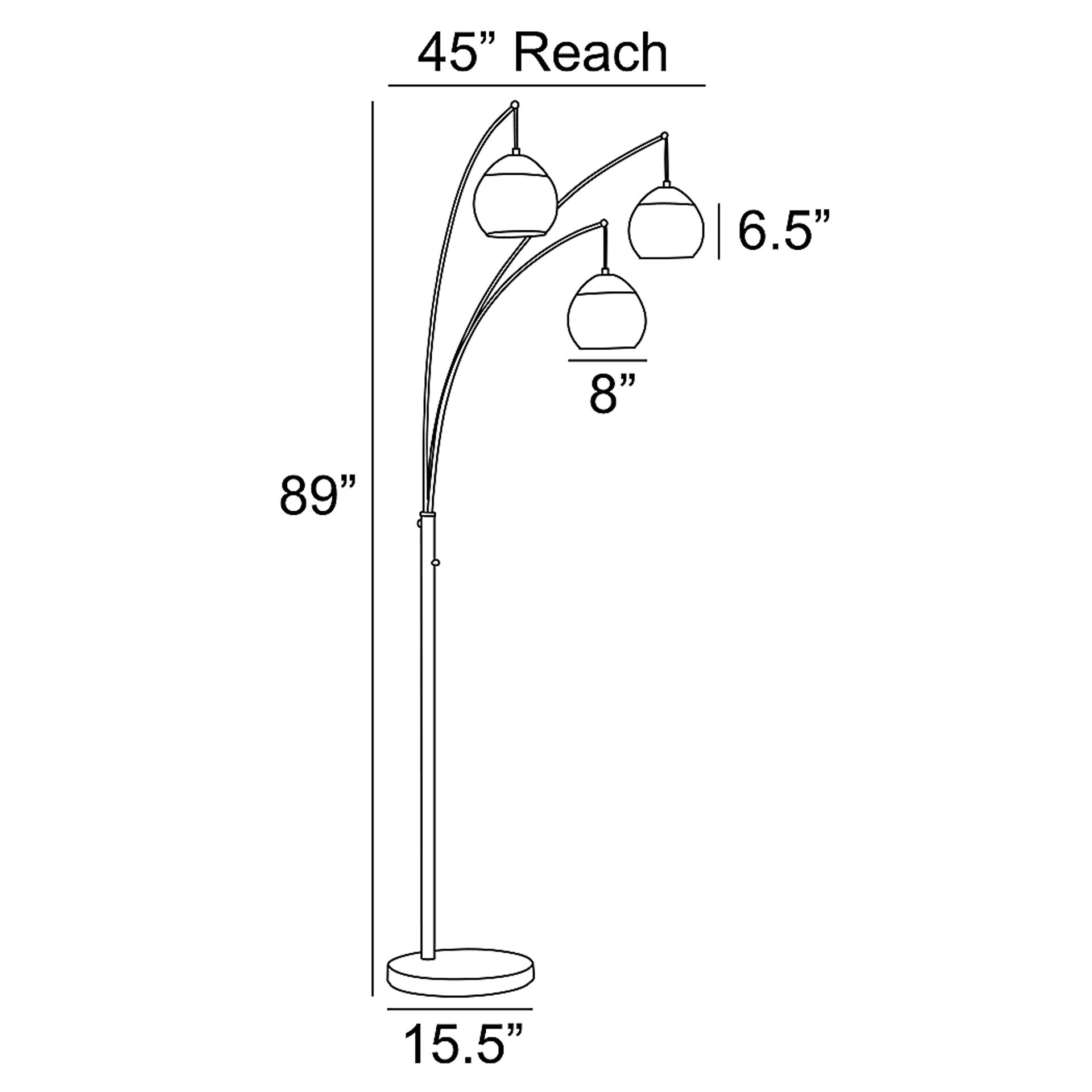 Haris Moor Silver Floor Lamp - Image 4